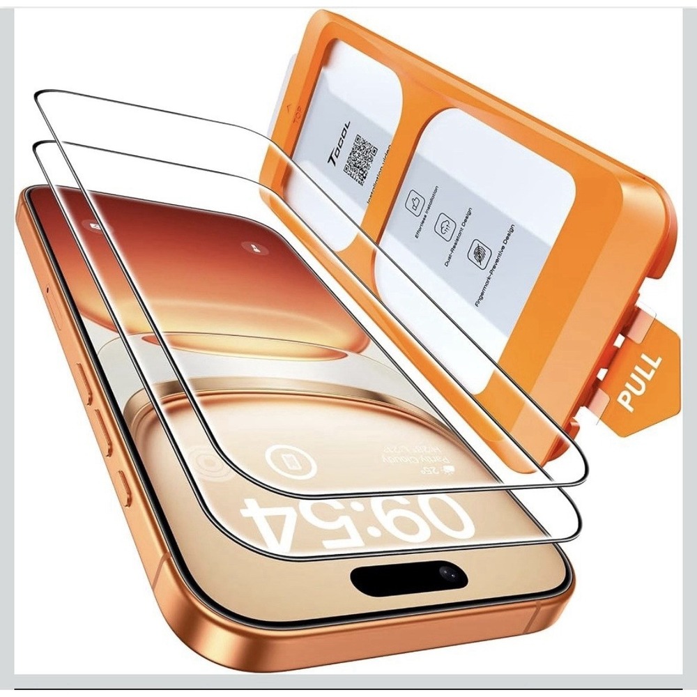 TOCOL for iPhone 17 Pro Screen Protector/iPhone 16 Pro  6.3" Clear 9H+ (2 Pack )